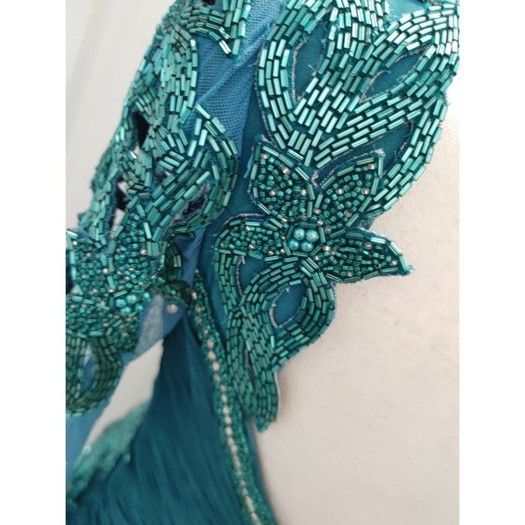 Claire's Collection Ball Pageant Gown Beaded Crystal Embellished Sz 10 - Picture 10 of 13